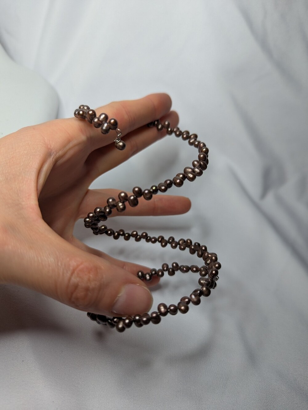Brown Genuine Freshwater Pearl Multi-Strand Wrap Bracelet - Picture 7 of 10
